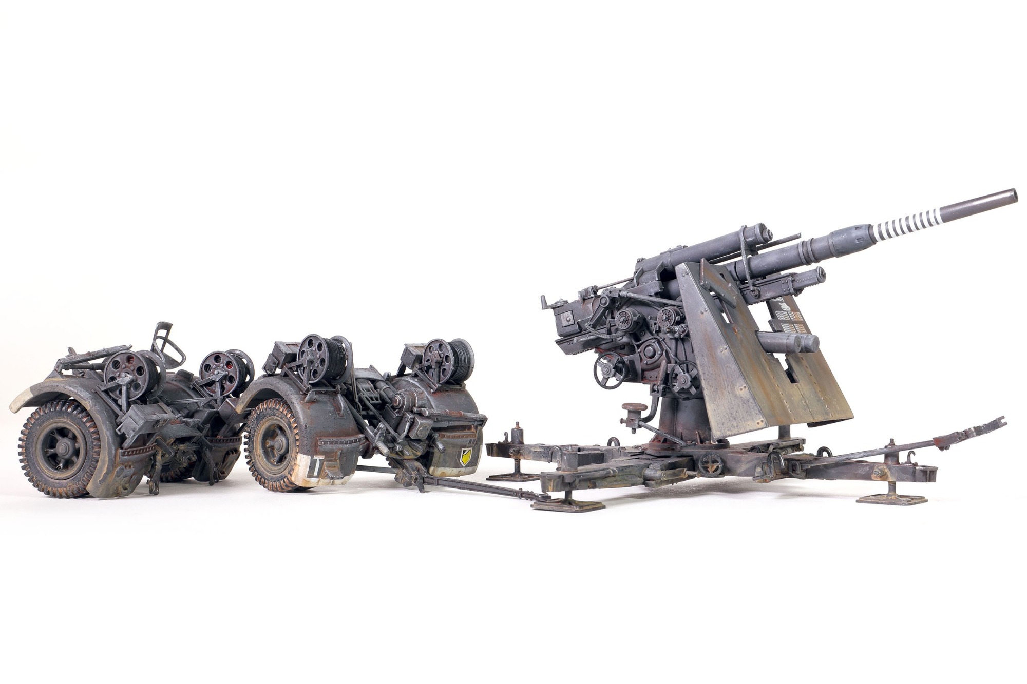 德军88毫米高射炮，Flak 36型基座配Flak 36型分段式炮管