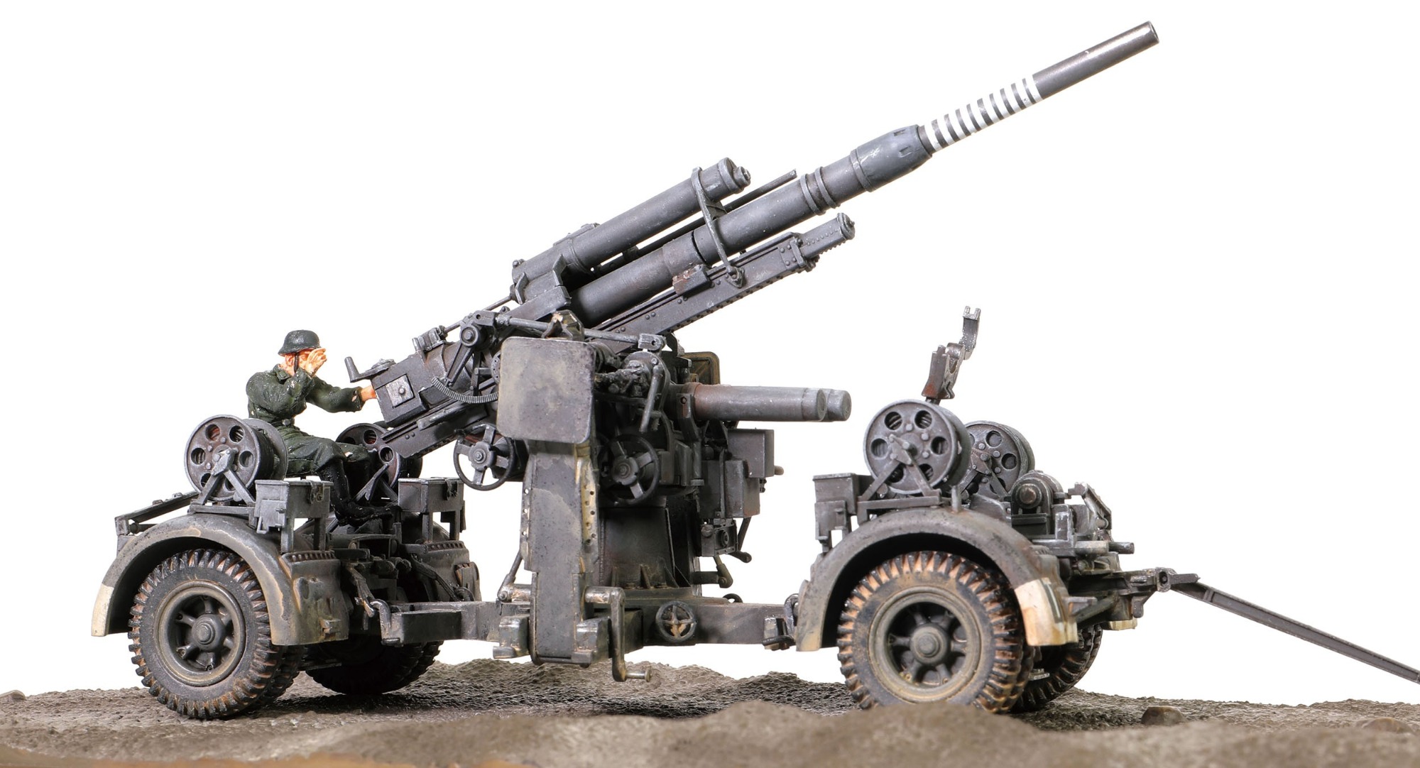 德军88毫米高射炮，Flak 36型基座配Flak 36型分段式炮管