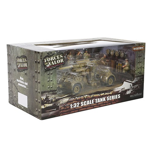 德军88毫米高射炮，Flak 36型基座配Flak 18型一体式炮管（包括七个沙漠服饰士兵公仔 & 隆美尔将军）