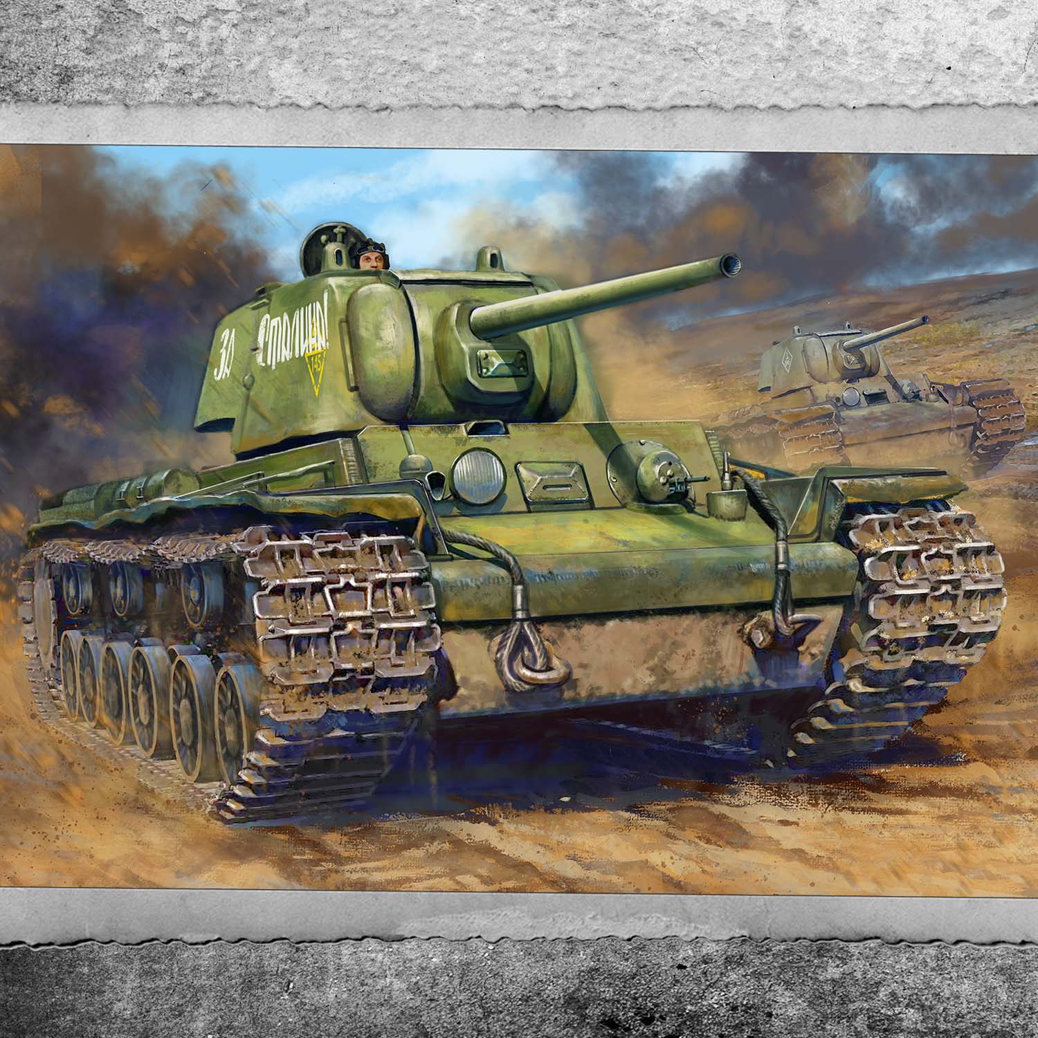 俄罗斯重型坦克KV-1坦克 1941年型 (装甲强化型溶接炮塔)  - FOV版