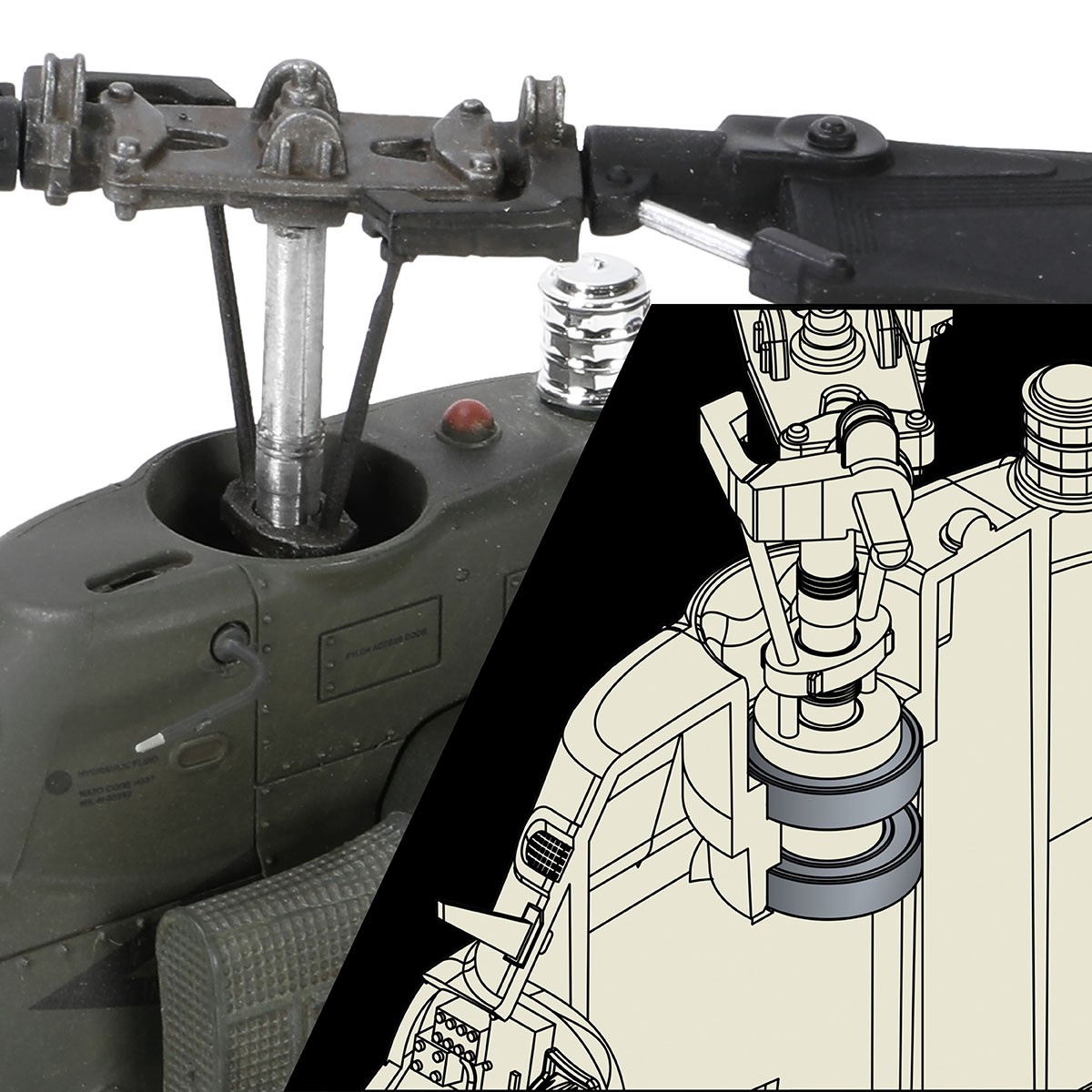 贝尔AH-1W “威士忌眼镜蛇” 直升机 (左: AIM-9 响尾蛇 + M260 7联装火箭 | 右: 地狱火导弹 + M260 7联装火箭 )