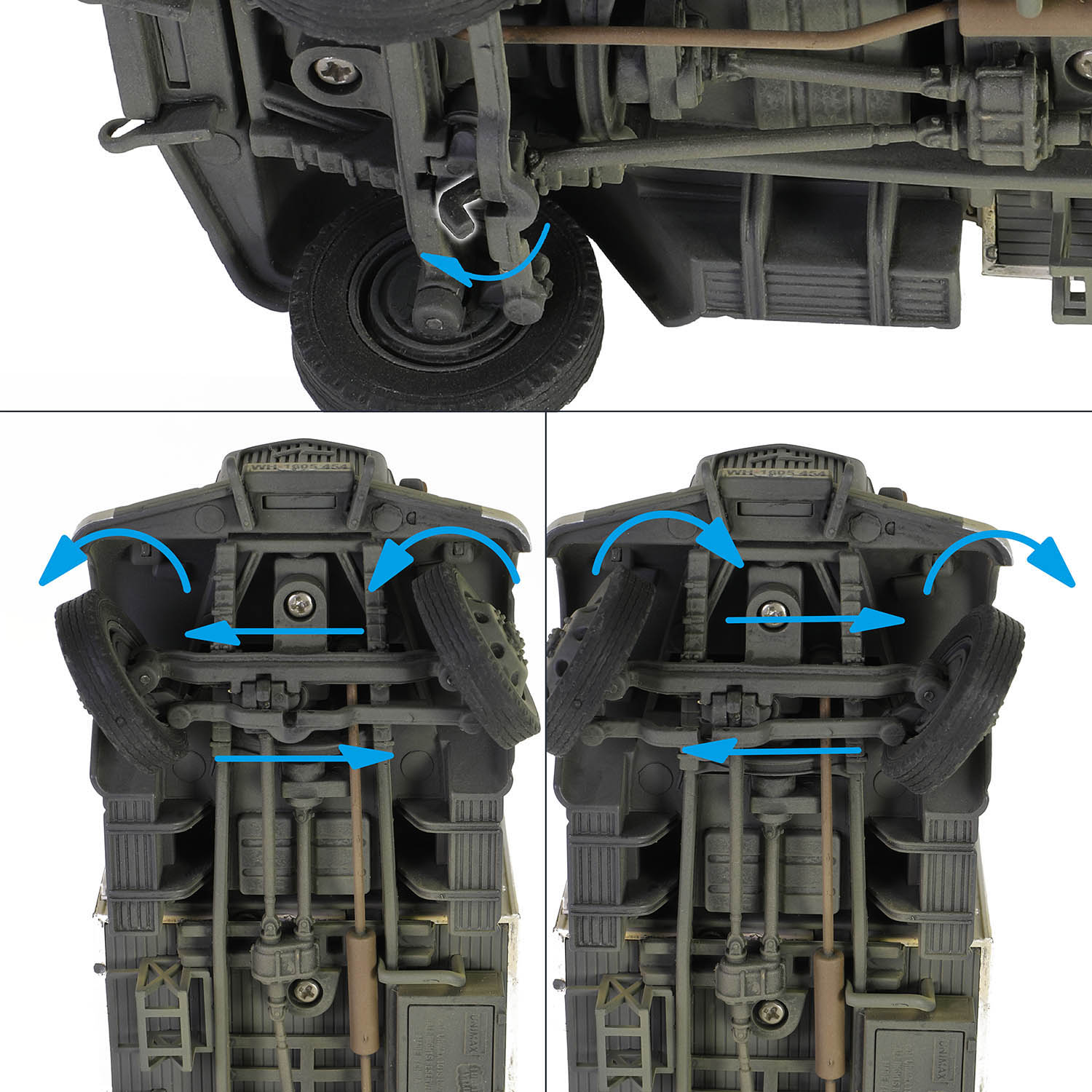 前轮卡扣锁-解锁后能随意调整车轮转向